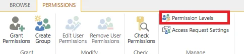 Permission levels image